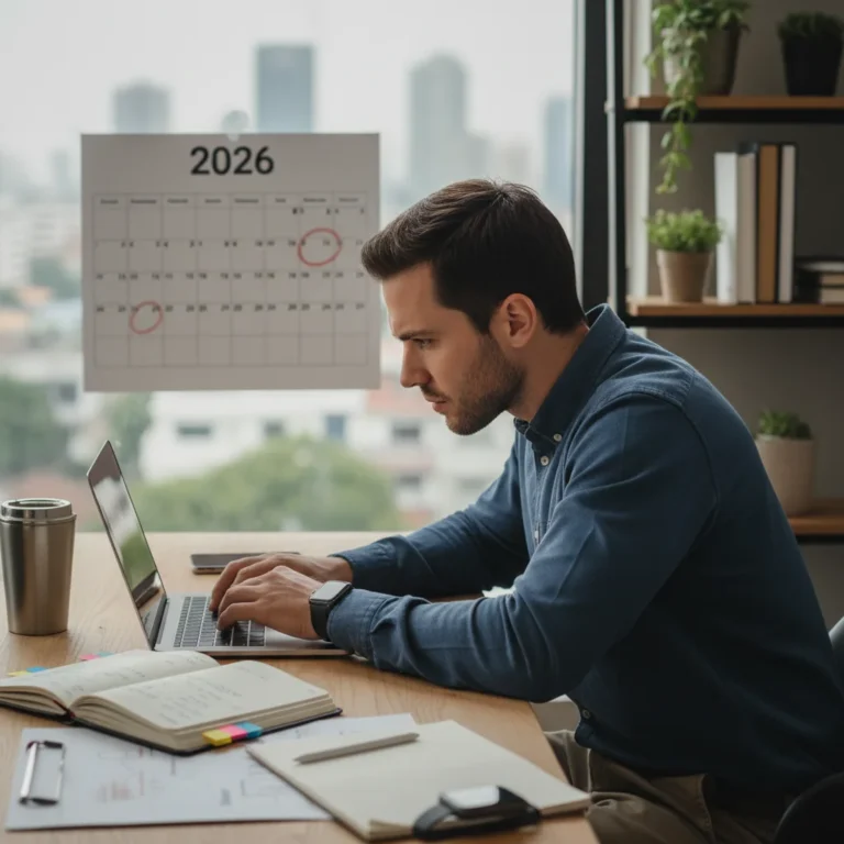 Determined person ready to conquer tasks in 2026