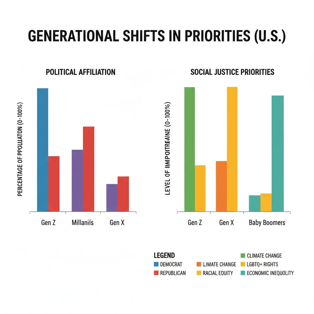 Political and social justice priorities across generations