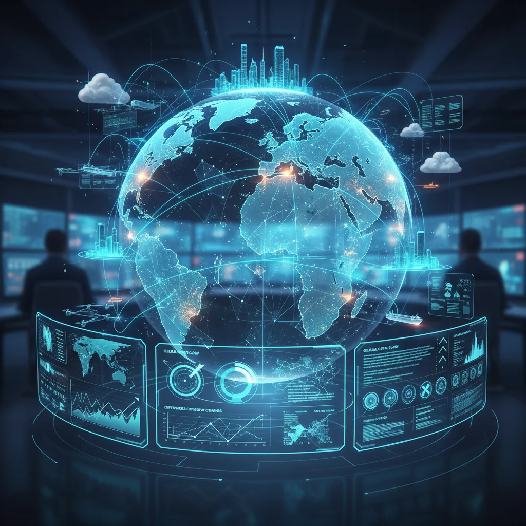 Digital visualization of an optimized and diversified global supply chain network