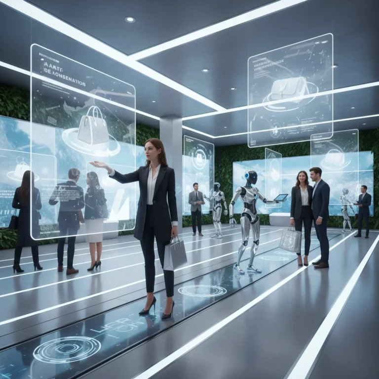 Hyper-personalized AI transforming retail with futuristic shopping experiences