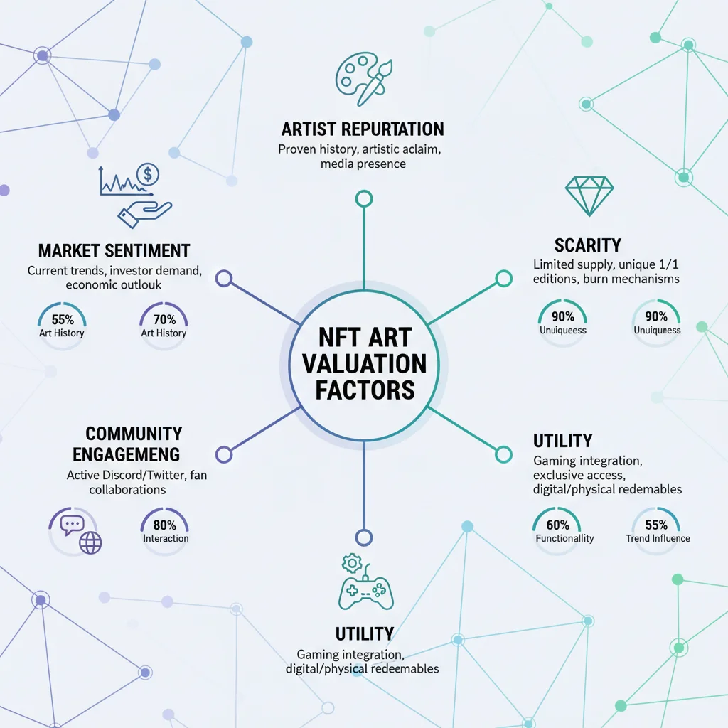 Infographic on NFT art valuation factors