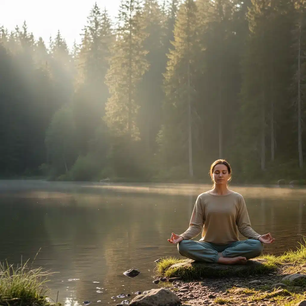 Person meditating in nature, reflecting wellness and mindful leisure activities.