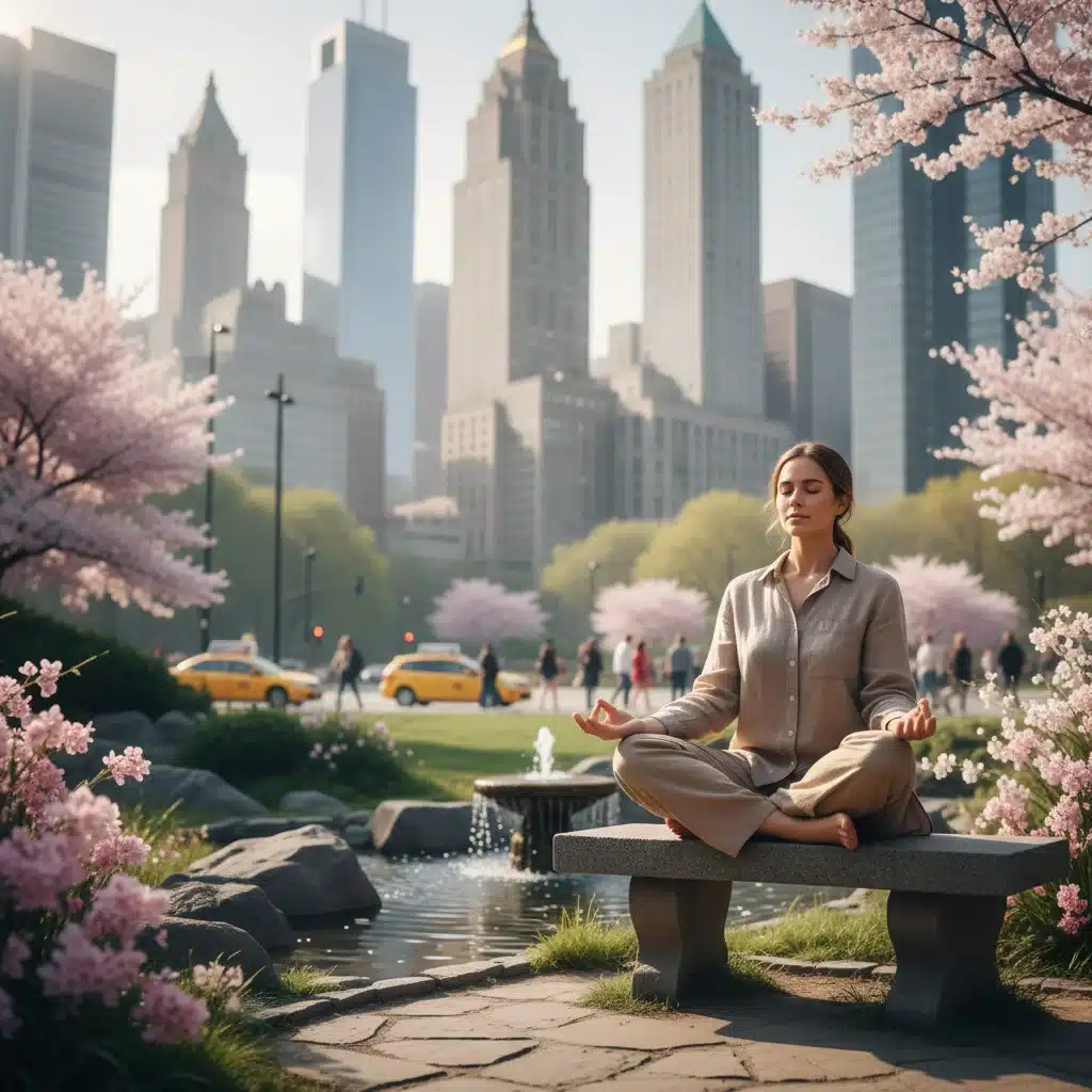 Person meditating for mindfulness and inner peace